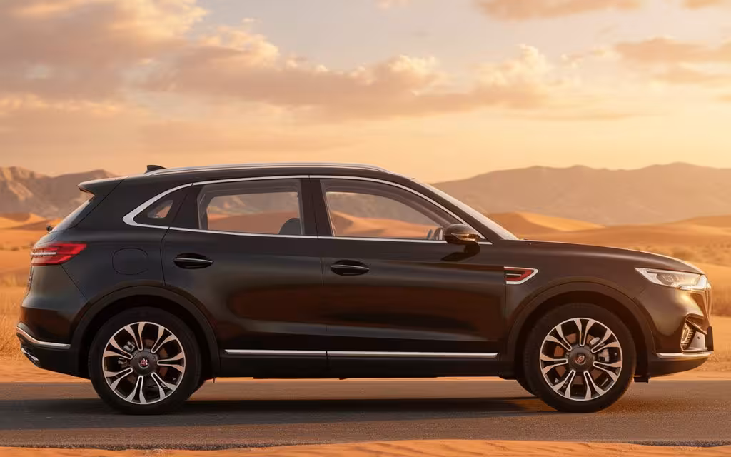 Hongqi Hs5 2023 Black side profile – rental in Dubai