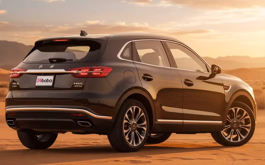 Hongqi Hs5 2023 Black parked outdoor scene – rental in Dubai