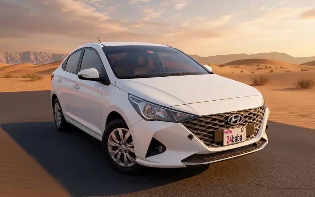 Hyundai Accent 2020 White rental in Dubai