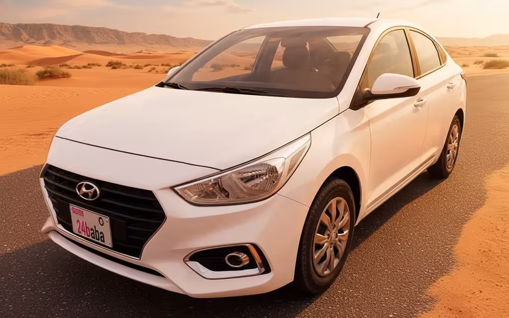 Hyundai Accent 2020 White cover image – rental in Dubai