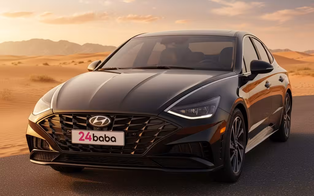 Hyundai Sonata 2021 Black cover image – rental in Dubai