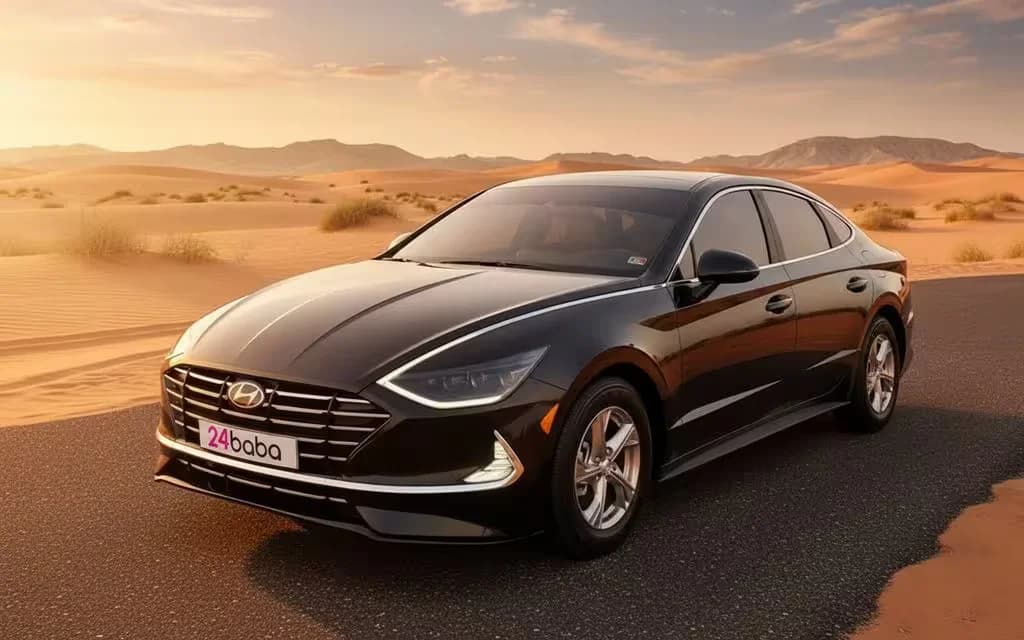 Hyundai Sonata 2021 Black cover image – rental in Dubai