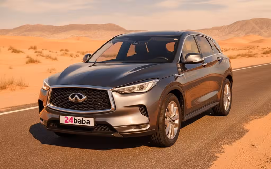 Infiniti Qx50 2021 Grey cover image – rental in Dubai