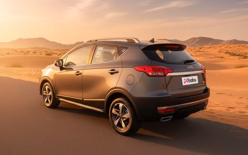 Jac S3 2023 Grey rear view showing taillights – rental in Dubai