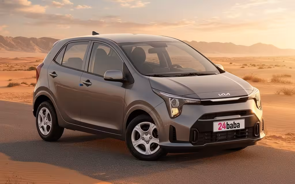 Kia Picanto 2024 Grey cover image – rental in Dubai