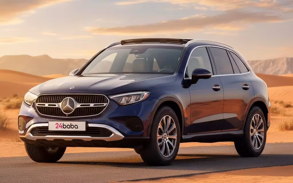 Mercedes Glc300 2024 Black cover image – rental in Dubai