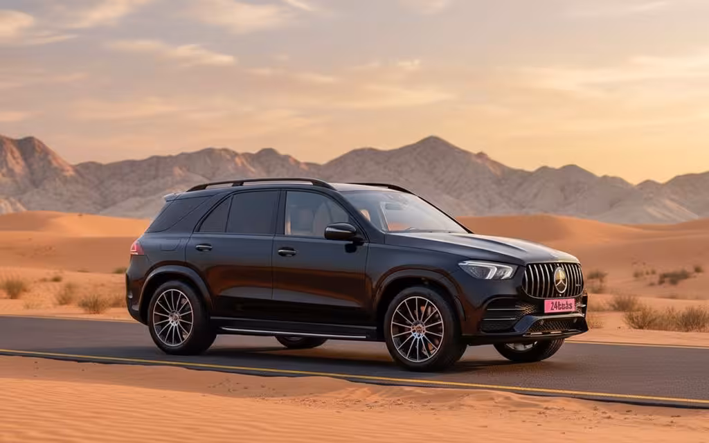 Mercedes Gle450 2023 Black cover image – rental in Dubai