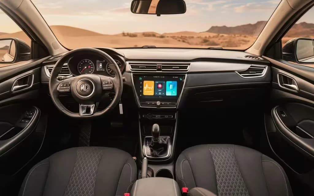 Mg 5 2025 interior view showing trim – rental in Dubai