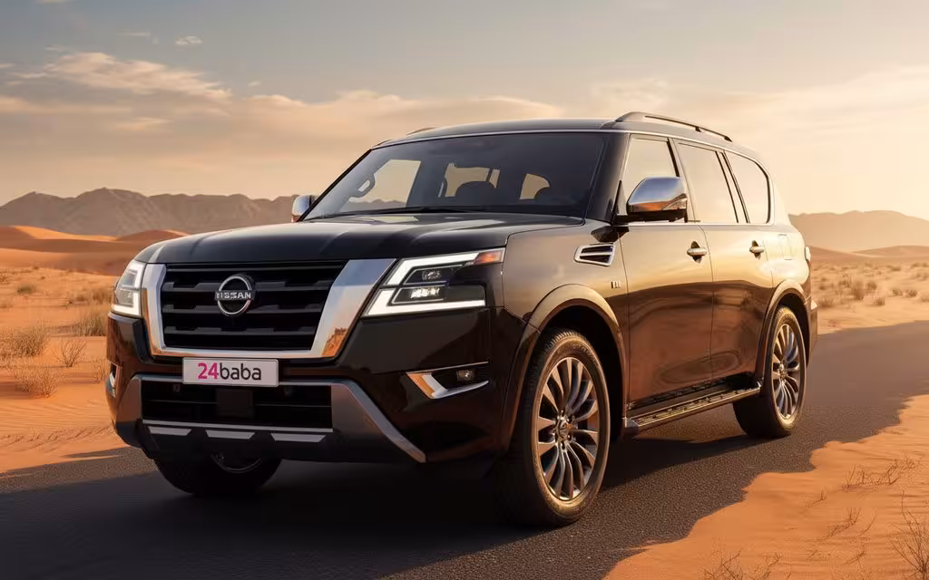 Nissan Armada 2024 Black cover image – rental in Dubai Nissan Armada 2024 Black cover image – rental in Dubai
