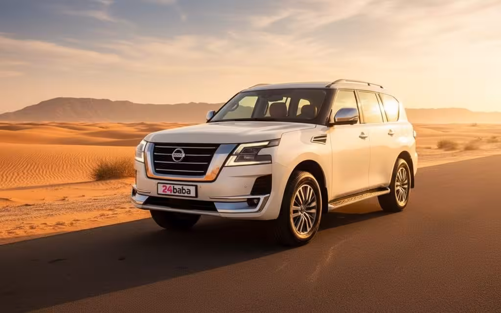 Nissan Patrol 2021 White cover image – rental in Dubai
