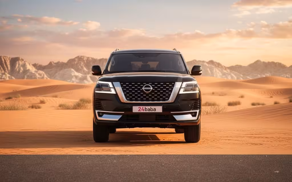 Nissan Patrol 2024 Black cover image – rental in Dubai Nissan Patrol 2024 Black cover image – rental in Dubai