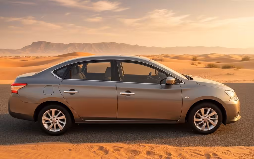 Nissan Sentra 2020 Brown side profile – rental in Dubai