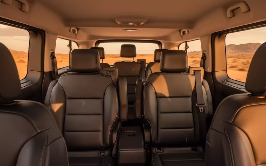 Opel Zafira 2023 leather seats and cabin – rental in Dubai