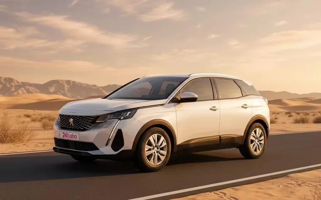 Peugeot 3008 2022 White cover image – rental in Dubai