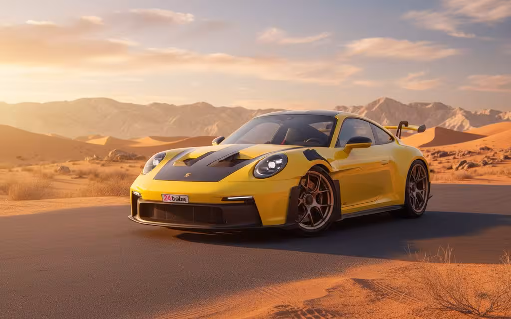 Porsche 911 2024 Yellow cover image – rental in Dubai