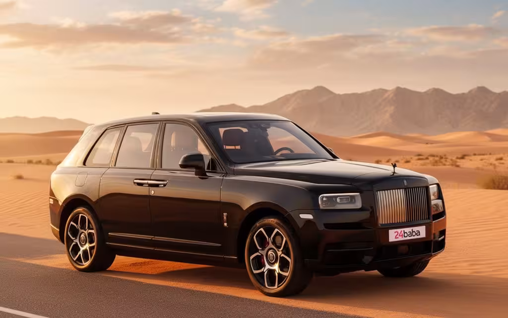 RollsRoyce Cullinan 2022 Black cover image – rental in Dubai