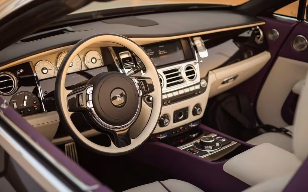 RollsRoyce Dawn 2020 interior view showing trim – rental in Dubai