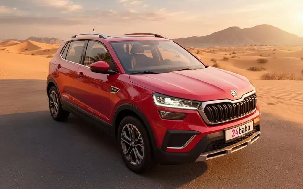 Skoda Kushaq 2023 Red cover image – rental in Dubai