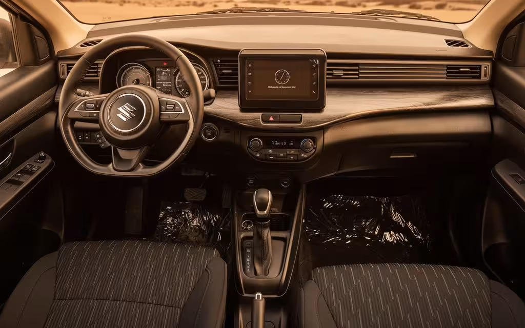 Suzuki Ertiga 2023 dashboard and infotainment – rental in Dubai
