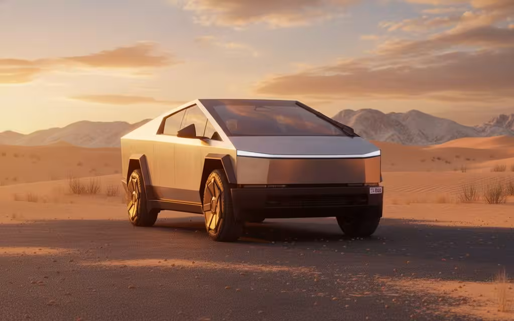 Tesla Cybertruck 2025 Silver cover image – rental in Dubai