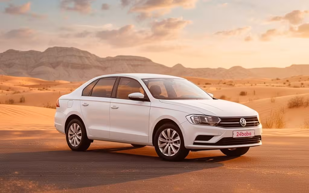 Volkswagen Bora 2022 White side profile – rental in Dubai