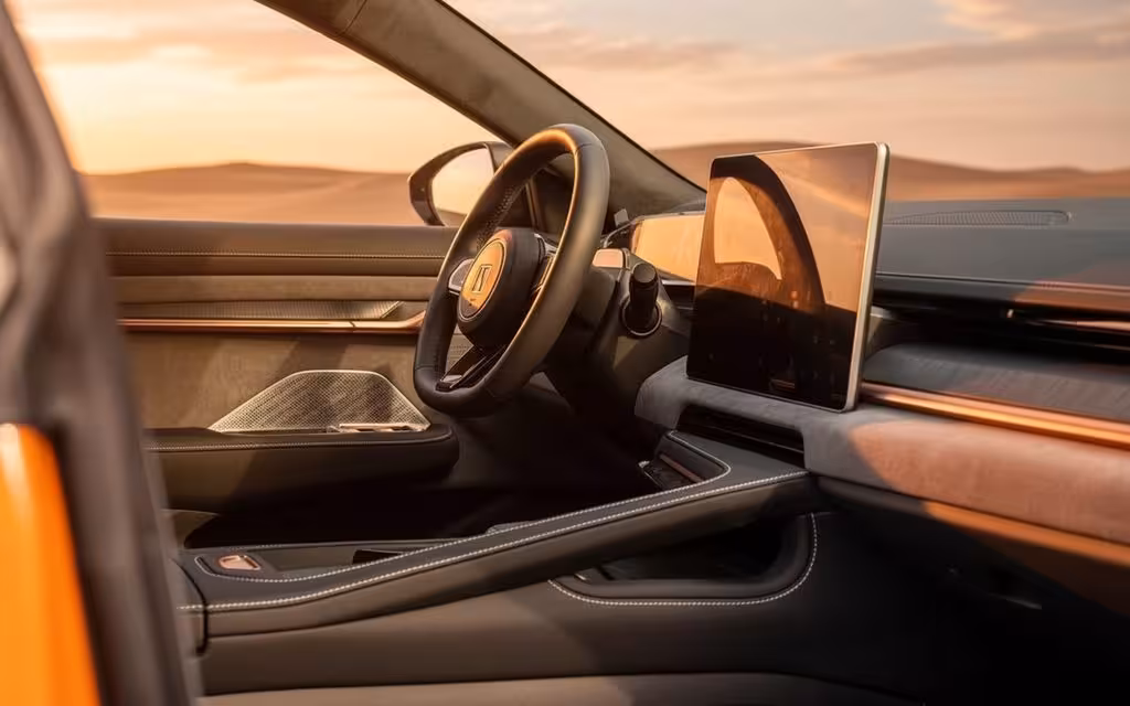 Zeekr 001 2025 interior view showing trim – rental in Dubai