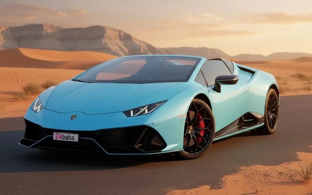 Lamborghini Huracan 2025 Blue - rental in Dubai