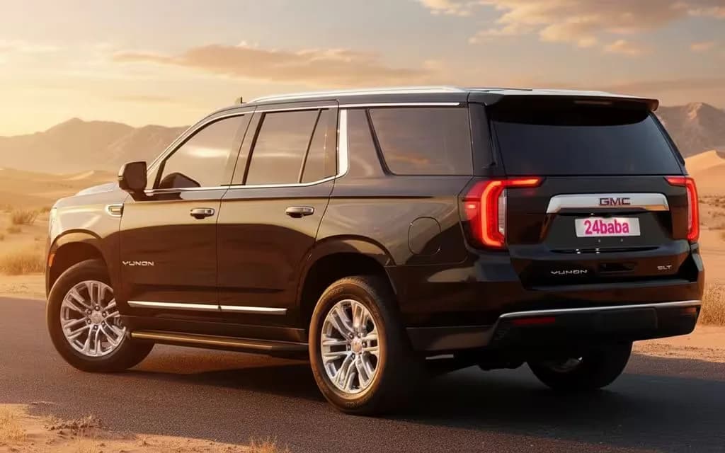 Gmc Yukon 2022 Black side profile – rental in Dubai