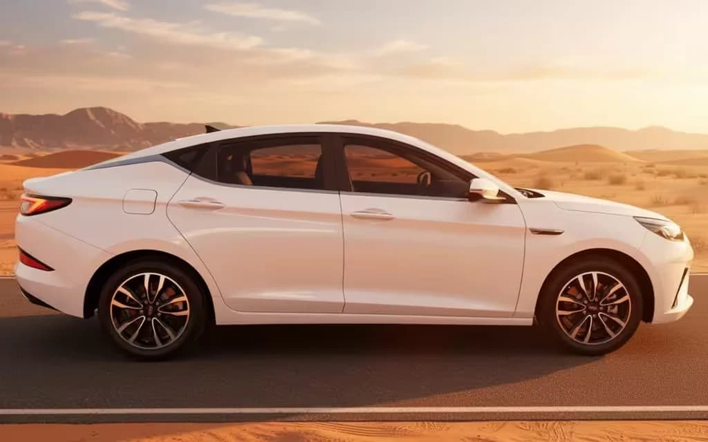 Jac J7 2023 White side profile – rental in Dubai