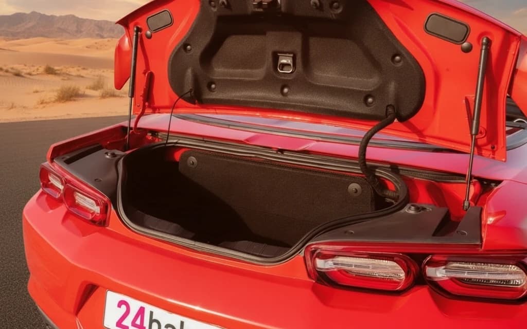 Chevrolet Camaro 2022 Red trunk space – rental in Dubai