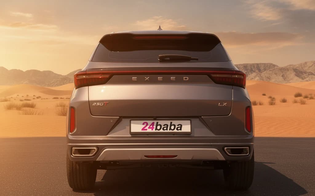 Exeed LX 2024 Gray rear view – rental in Dubai