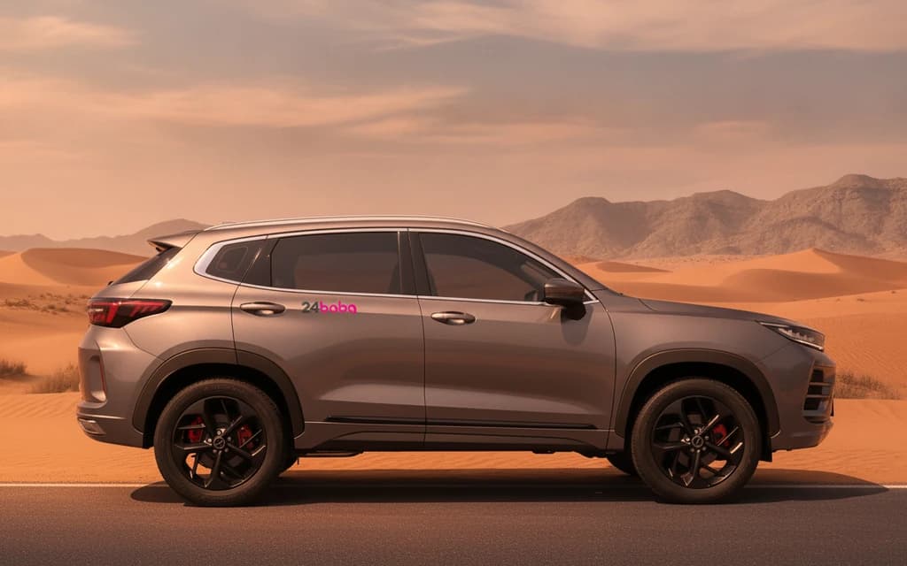 Exeed LX 2024 Gray side view – rental in Dubai