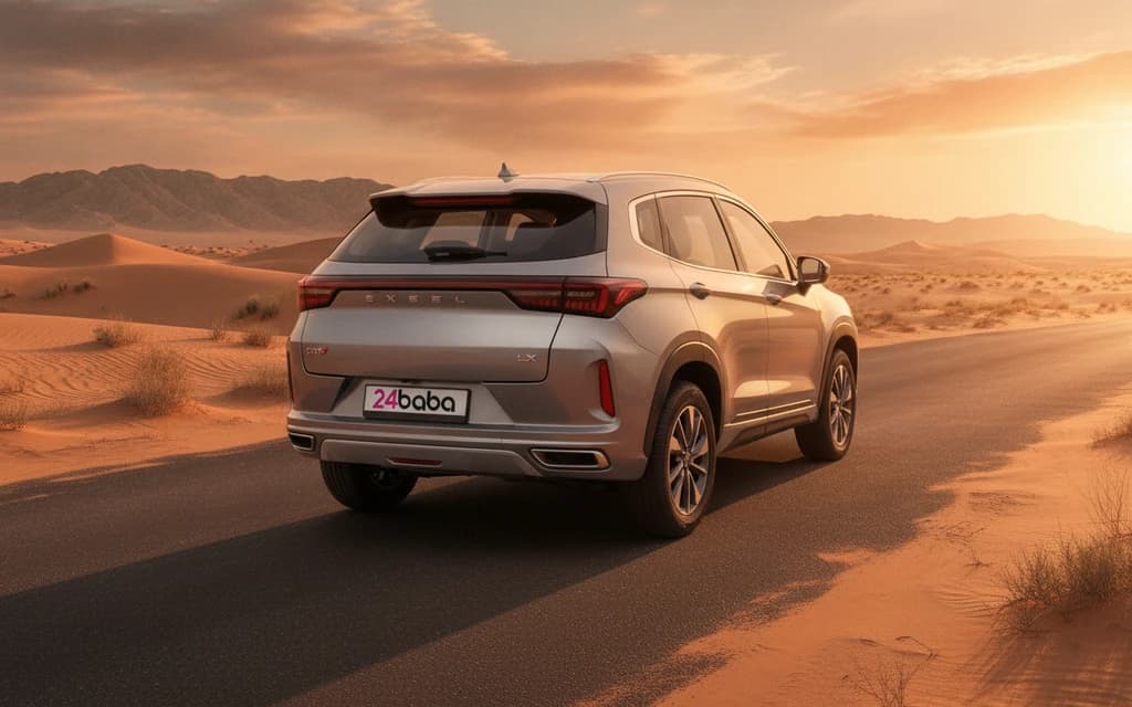 Exeed LX 2026 Gray side view – rental in Dubai