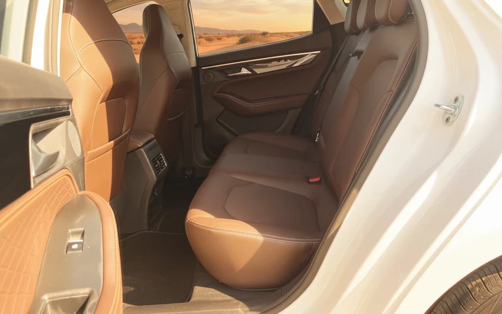 JAC J7 2023 White rear seats – rental in Dubai