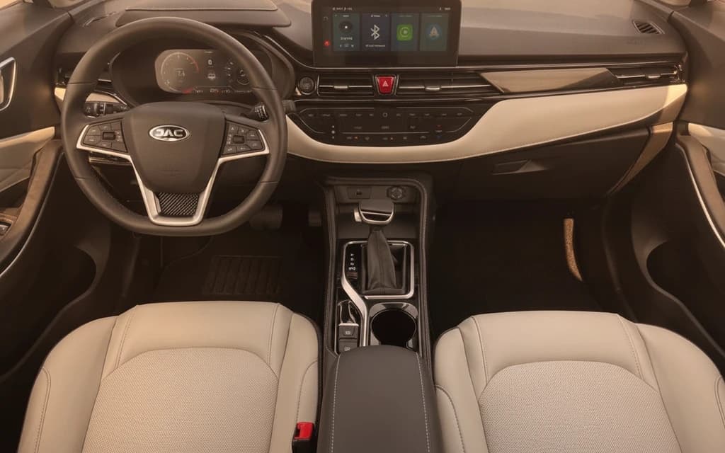 JAC JS4 2023 Gray dashboard view – rental in Dubai