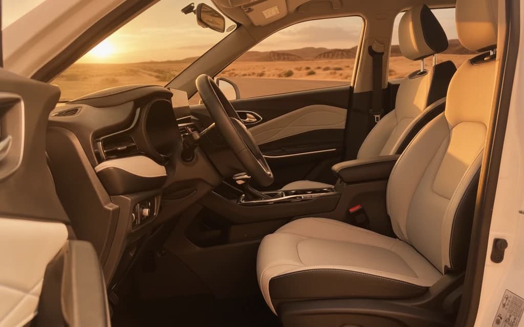 JAC JS4 2023 Gray interior view – rental in Dubai