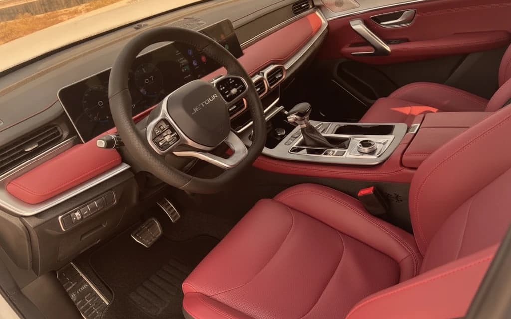 Jetour X70 Plus 2024 White interior view – rental in Dubai