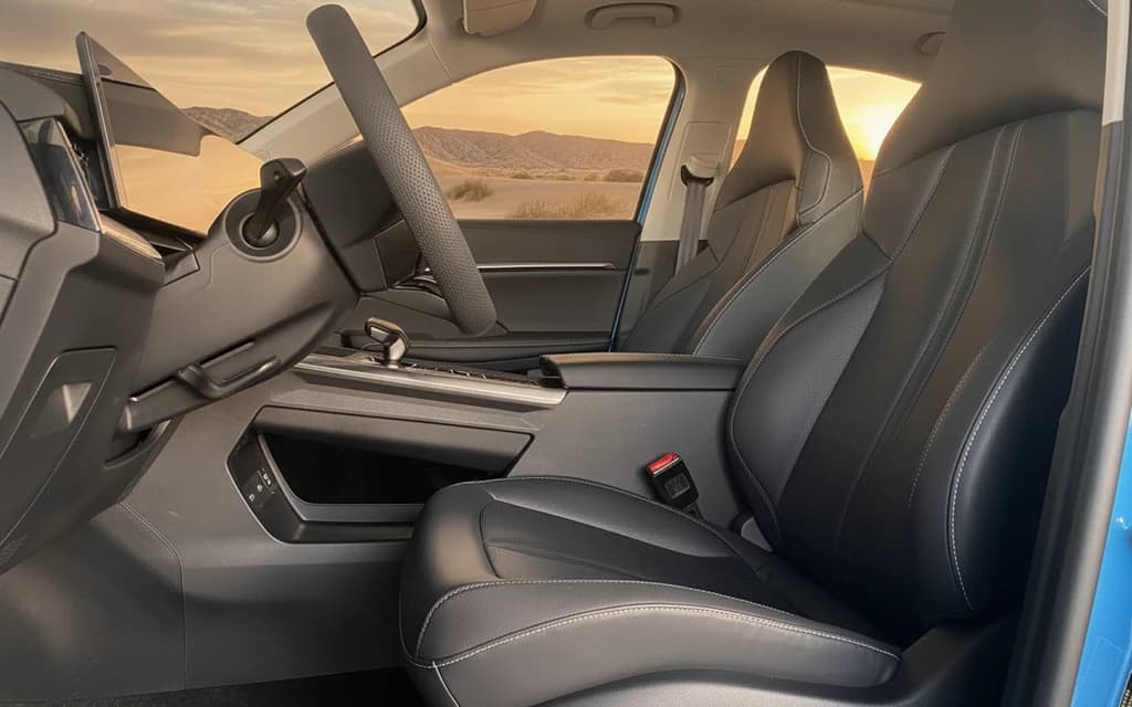 MG Whale 2024 Blue front seats – rental in Dubai