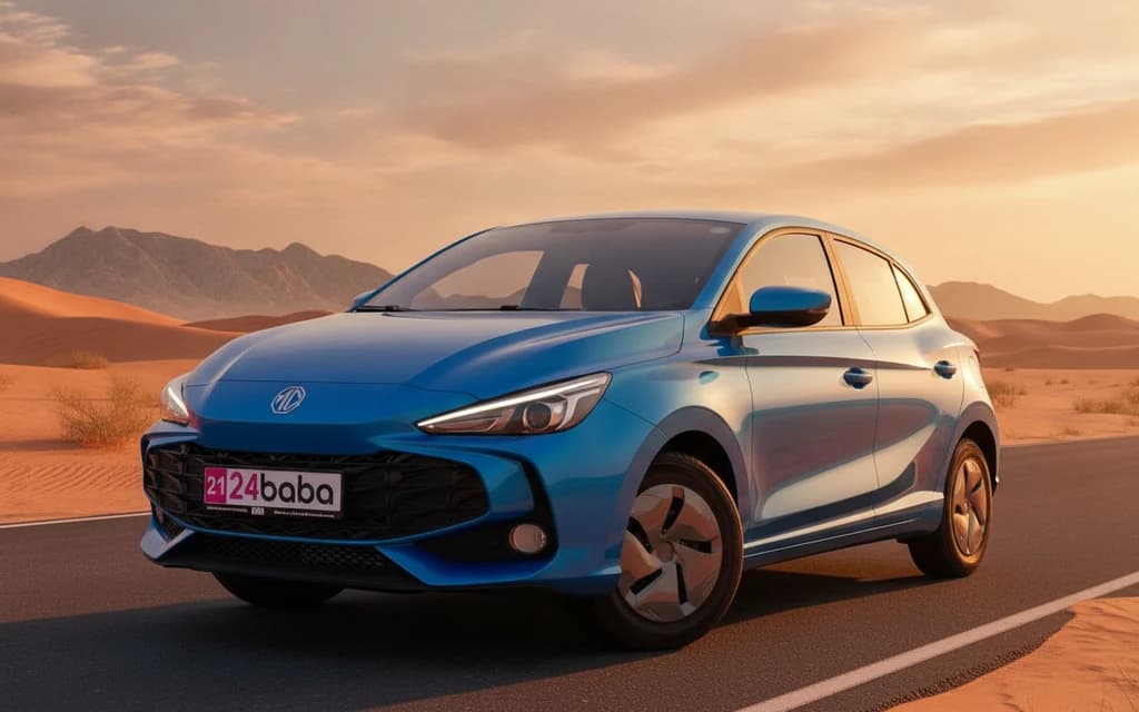 MG 3 2024 Blue side view – rental in Dubai