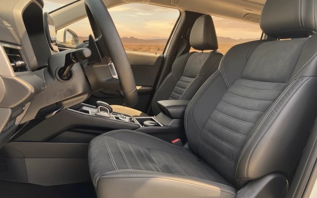 Mitsubishi Outlander 2025 White front seats – rental in Dubai
