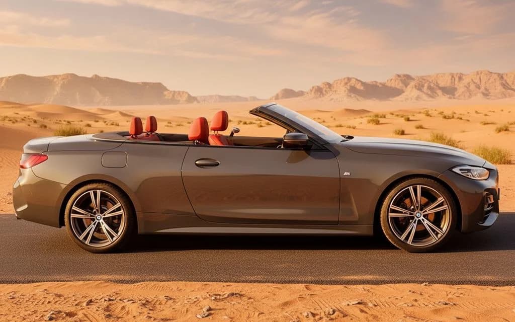 Bmw 420 2022 Grey side profile – rental in Dubai