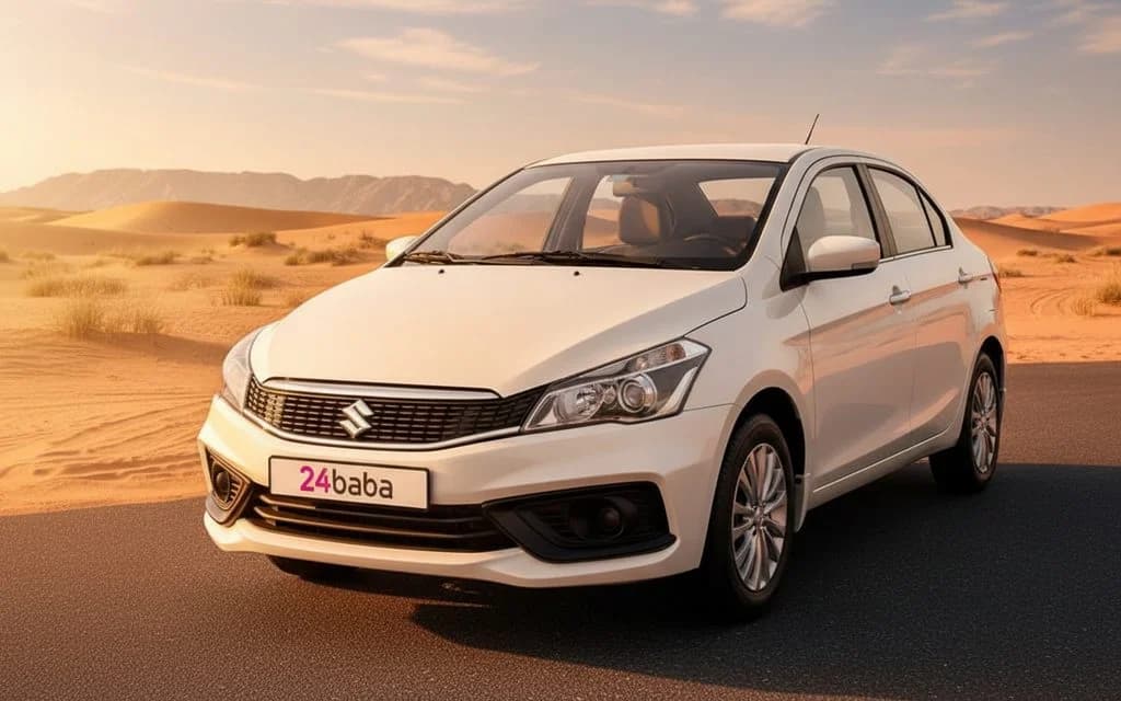 Suzuki Ciaz 2023 White cover image – rental in Dubai
